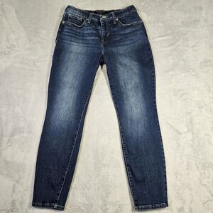 Lucky Brand Ava Skinny Jean Womens 6 Mid Rise Ankle Stretch Denim Dark Zip Fly